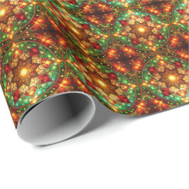 Papier Cadeau Decorative Red Green Holiday Wrapping Paper