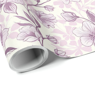 Papier Cadeau Découpage de chinoiserie violet poussiéreux