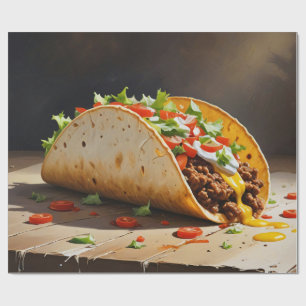 Papier Cadeau Découpage Taco Still Life