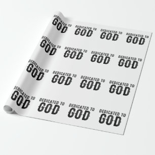 PAPIER CADEAU DÉDIÉ À DIEU PERSONNALISABLE COOL TEXTE NOIR