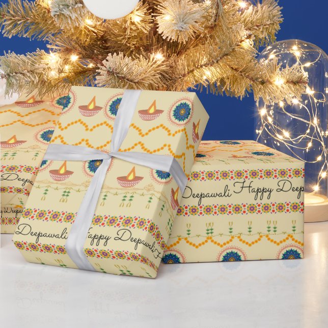 Papier Cadeau Deepawali" la fête de la lumière (Vacances)