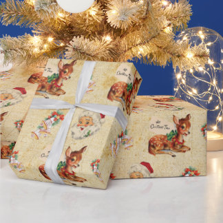Papier Cadeau Deer Père Noël 2