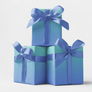 Papier Cadeau Dégradé de turquoise clair à bleu barbeau