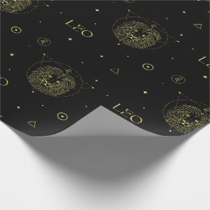 Papier Cadeau Dégradé du signe étoile du zodiaque de Leo