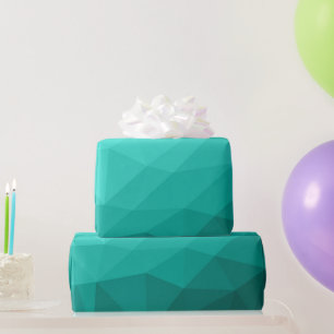 Papier Cadeau Dégradé géométrique de maille en aqua turquoise