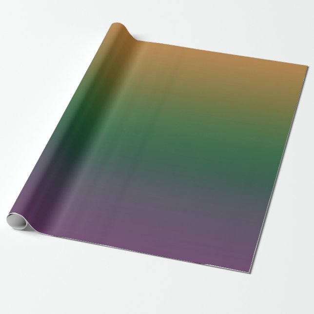 Papier Cadeau Dégradé orange-vert-violet (Déroulé)