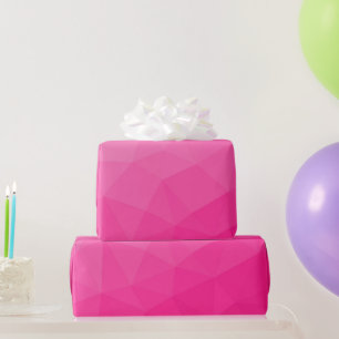 Papier Cadeau Dégradé rose chaud Motif de maille géométrique
