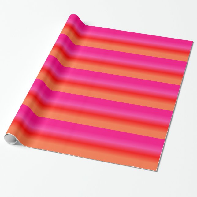 Papier Cadeau Dégradé rose, rouge et orange (Déroulé)