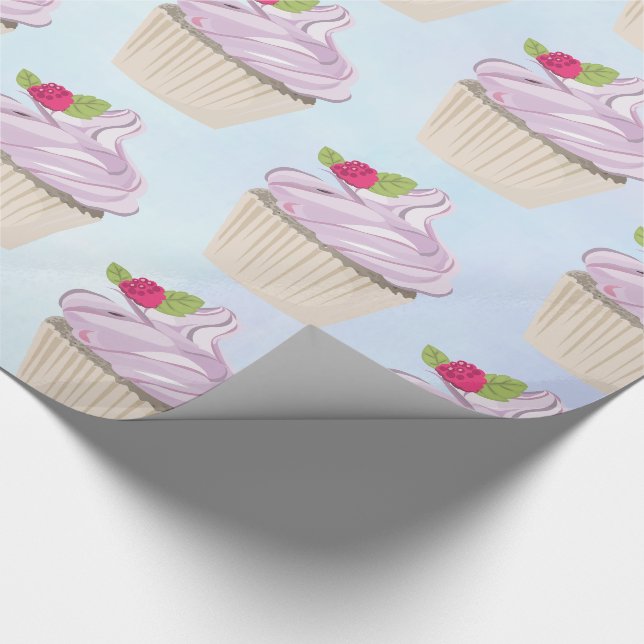 Papier Cadeau Délicieux brioche rose sur le dessus (Coin)