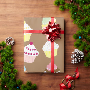 Papier Cadeau Délicieux gâteaux d'anniversaire décorés