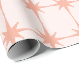 Papier Cadeau Démarrage de les années 50 rétro en rose millé