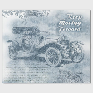 Papier Cadeau Denim Steampunk