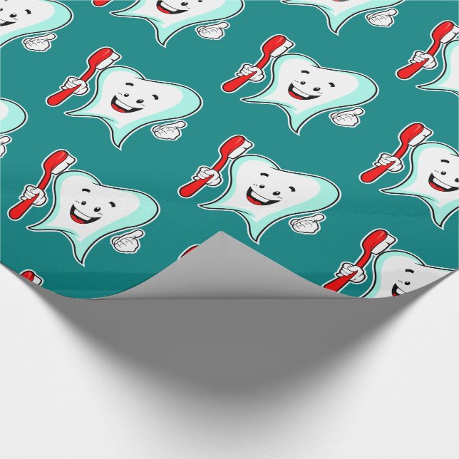 Papier Cadeau Dental Care Happy Tooth (Coin)