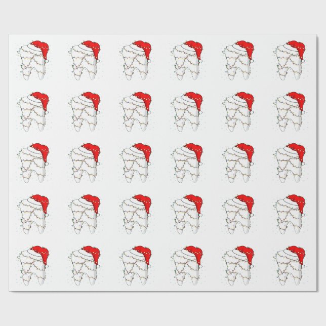 Papier Cadeau Dental Christmas Dunny Dentist Holiday (Plat)