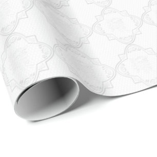 Papier Cadeau Dentelle blanche élégante