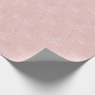 Papier Cadeau Dentelle métallique rose métallisé rustique vintag