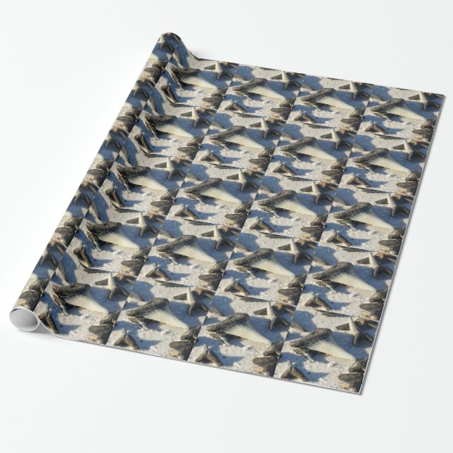 Papier Cadeau Dents de requins de plage de Jax (Déroulé)