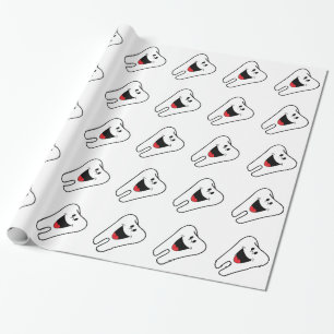 Papier Cadeau Dents heureuses personnalisables pour votre