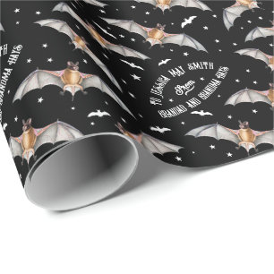 Papier Cadeau Déplaisant Cute Gothique Vampire chauves-souris Vi