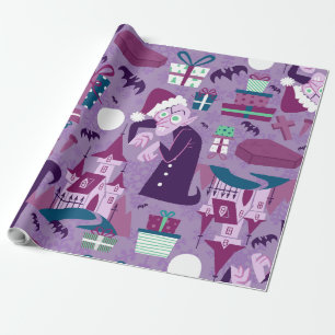 Papier Cadeau déplaisant nosferatu père Noël vampire