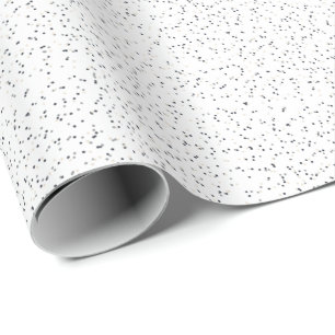 Papier Cadeau Des minuscules points noir, gris et crème monochro