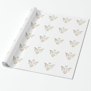 Papier Cadeau Descente d'or du papier d'emballage de