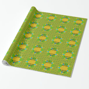 Papier Cadeau Design circulaire "Bonne journée et meilleure nuit