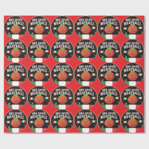 Papier Cadeau Design de boulettes de viande épicées italiennes a