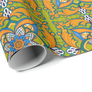 Papier Cadeau Design de carreaux italiens