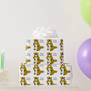 Papier Cadeau Design de castor Anniversaire présent