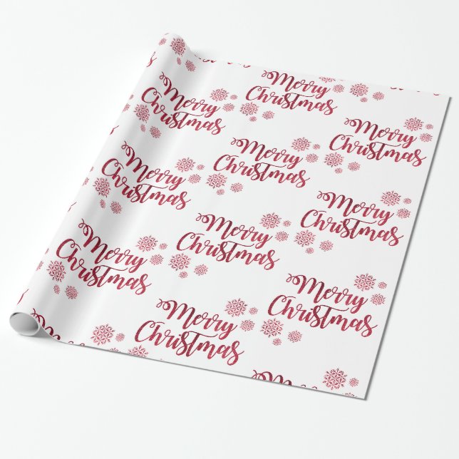 Papier Cadeau Design de texte Joyeux Noël (Déroulé)