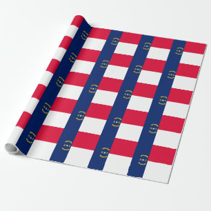 Papier Cadeau Design du drapeau de l'État de Caroline du Nord
