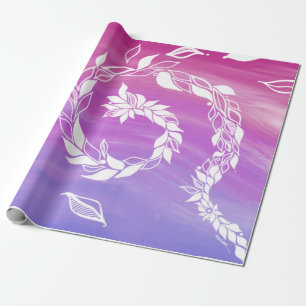 Papier Cadeau Design feuille Abstrait sur arrière - plan rose