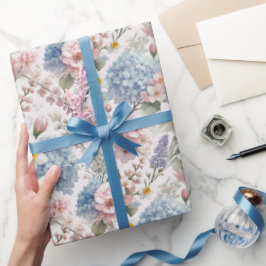 Papier Cadeau Design floral de Pâques élégant