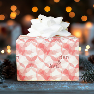 Papier Cadeau Design moderne minimaliste en motif géométrique ro