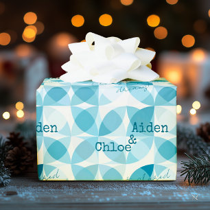 Papier Cadeau Design moderne minimaliste en motif géométrique tu