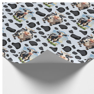 Papier Cadeau Design Motif animal de vache