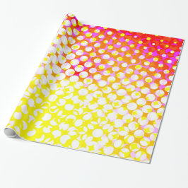 Papier Cadeau Design Motif rose jaune