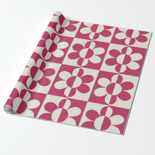 Papier Cadeau Design super rétro sans couture avec marguerite vi