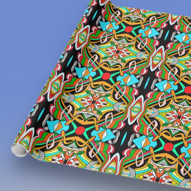 Papier Cadeau Designs colorés (Créateur téléchargé)