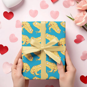 Papier Cadeau Dessin de grenouille jaune