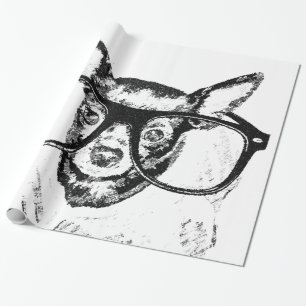 Papier Cadeau Dessin d'illustration de chien de chiwawa