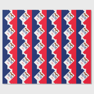 Papier Cadeau Dessin du drapeau de l'Iowa