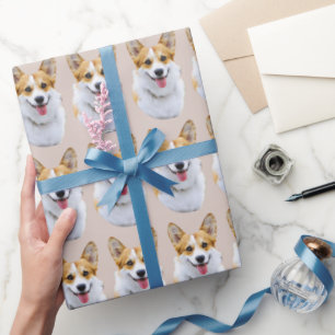 Papier Cadeau Dessin personnalisé Welsh Corgi Dog