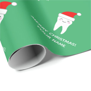 Papier Cadeau Dessin sur les dents de Père Noël