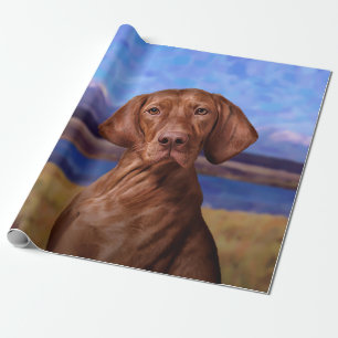 Papier Cadeau Dessiner un Pointeur Vizsla drôle