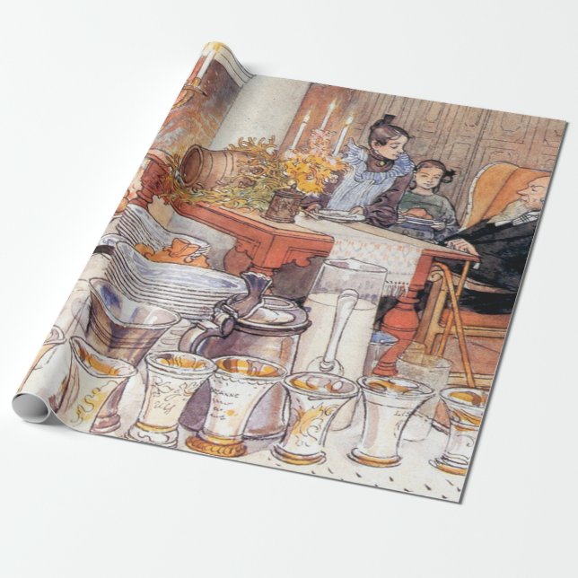 Papier Cadeau Détail De La Veille De Noël - Carl Larsson 1906 (Déroulé)