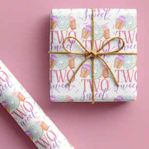 Papier Cadeau DEUX Douce 2ème Anniversaire