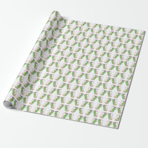 Papier Cadeau Deux pois dans un papier d'emballage de cosse