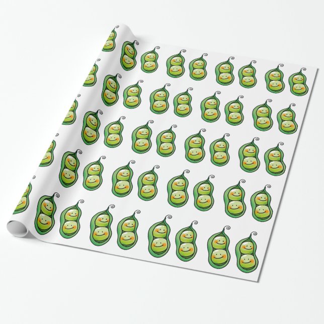 Papier Cadeau Deux pois dans une cosse (Déroulé)